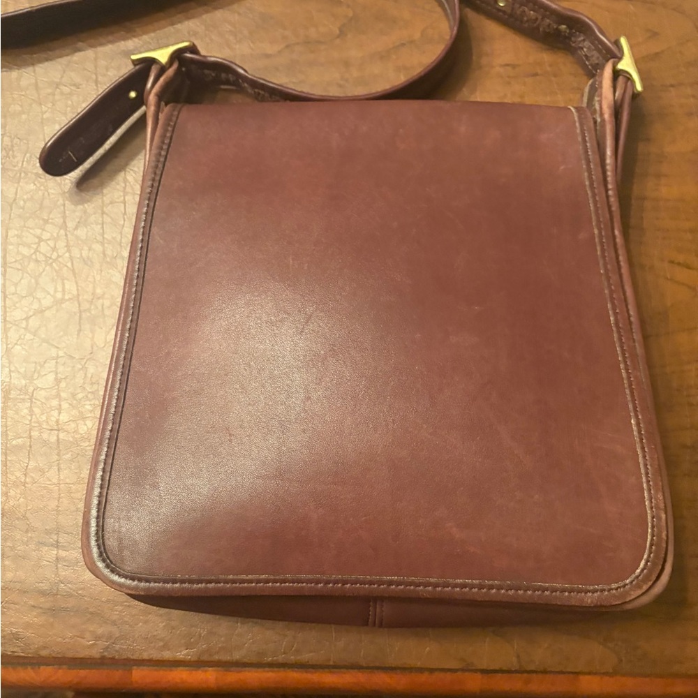 Coach Vintage 9144 Flap crossbody in Mahogany